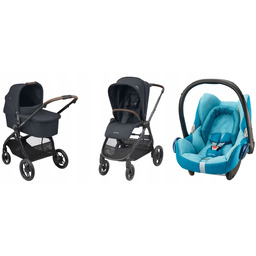 Maxi-Cosi Street+ wózek 3w1 spacerówka, gondola, fotelik Essential