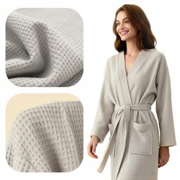 Spod Igły I Nitki Szlafrok gofrowany XXL szary