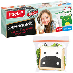 Woreczki śniadaniowe z podwójną struną Paclan 42 szt
