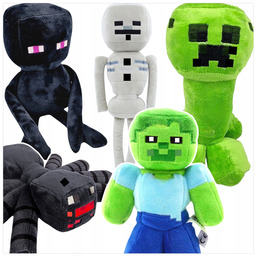 Maskotki Z Gry Minecraft Zestaw 5w1 Creepy Zombie