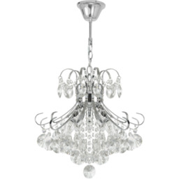 Lampa wisząca kryształowa 6255/3 8C chrom Elem