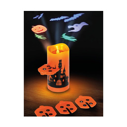 Projektor świeca LED 4 slajdy Halloween