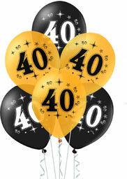 Balony lateksowe z nadrukiem na czterdziestkę - 30