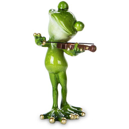 Figurka dekoracyjna żaba żabka muzyk skrzypce 16,5x7x11 131143