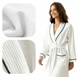 Spod Igły I Nitki Szlafrok gofrowany XXL biały