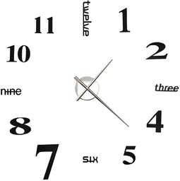 Elior Stylowy czarny zegar ścienny 100cm Z3-F29