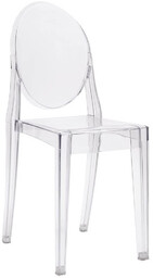 King Home Transparentne krzesełko do sypialni Victoria 111-APC.CLEAR