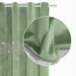 Spod Igły I Nitki Zasłona 140x250 Shiny szałwiowa
