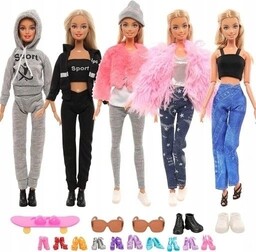Ubranka Dla Lalek + Akcesoria Bluzy Deskorolka Buty