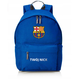 Plecak szkolny,FC Barcelona, niebieski, jakość!, nadruk Twój Nick,