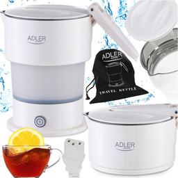 Czajnik Elektryczny Turystyczny Silikonowy White 600W Adler Ad