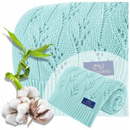 Kocyk Niemowlęcy Bambusowy 80x100 CM Milano Bocioland Dzianinowy