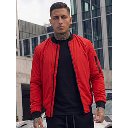 Kurtka męska przejściowa bomberka czerwona Denley Enrico