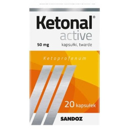 Ketonal Active kapsułki twarde 0,05 g, 20 kapsułek