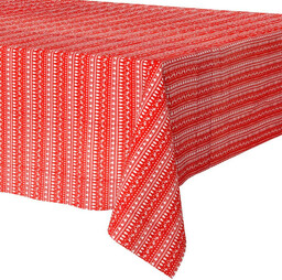 Excellent Houseware Obrus na stół świąteczny prostokątny czerwony