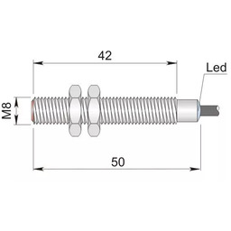 Czujnik indukcyjny 8 mm SI8-C1 PNP NC LC5