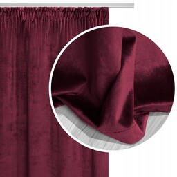 Spod Igły I Nitki Zasłona gotowa 140x300 bordowa