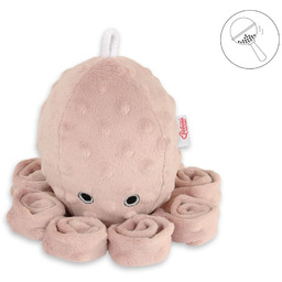 Bobono Przytulanka dla dzieci Ośmiornica z grzechotką- brudny