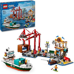 LEGO City Nadmorski port ze statkiem towarowym, zabawka
