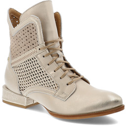 Maciejka Botki damskie, cholewka ze skóry naturalnej gładkiej