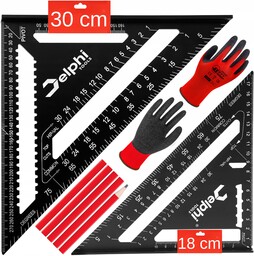 Kątowniki Stolarskie Aluminiowe 12" Przymiar Budowlany 30x30