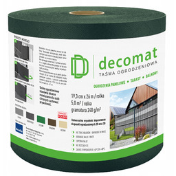 Decomat Taśma ogrodzeniowa 19.3cm x 26mb Zielona