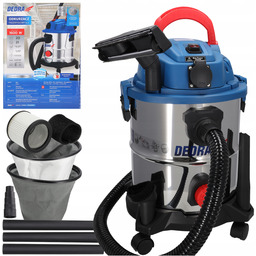 Odkurzacz Dedra 1600W Gniazdo 20L Bezworkowy Gipsu Gruzu