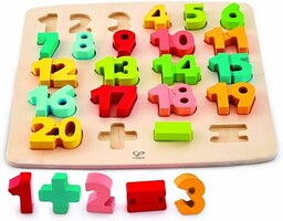 Hape E1550 Chunky Number Puzzle, Multi-Colour, 5'' x