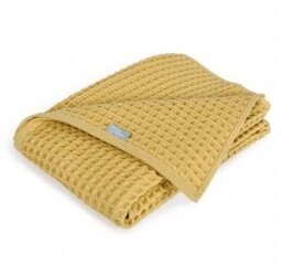 kocyk dziecięcy Wafle Line Cream Gold