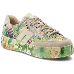 Rieker Sneakersy damskie, niski fason sznurowanie kwiatowy wzór