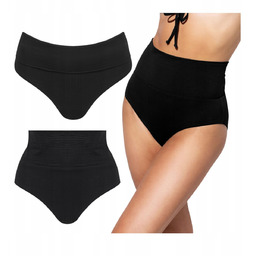 Dół od bikini czarny majtki kąpielowe z wysokim