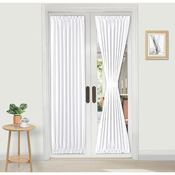 DWCN Francuskie zasłony na drzwi, kieszeń na pręt,