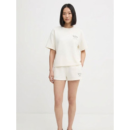 Karl Lagerfeld damski T-shirt w beżowym kolorze