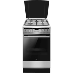 Kuchnia gazowo-elektryczna AMICA 57GED3.31HZpTaDpA(Xx) Pizza Wok Srebrny