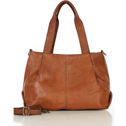 Torebka kuferek skórzana na ramię z miękkiej skóry