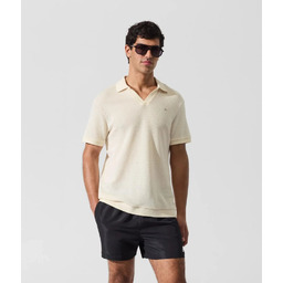 Karl Lagerfeld męska koszulka polo w beżowym kolorze
