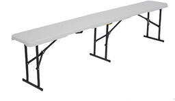SKŁADANA ŁAWKA OGRODOWA 183 CM BIAŁA NILS CAMP