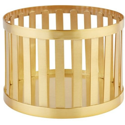 Koszyk okrągły metalowy złoty Ø 15 cm, H: