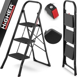 Drabina domowa stalowa składana schodki domowe HIGHER 3