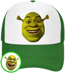 CZAPKA Z DASZKIEM SHREK DLA DZIECI SIATKA ZIELONA