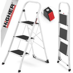 Drabina domowa stalowa składana schodki domowe HIGHER 3