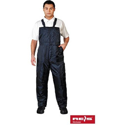 S-WINTER - Ocieplane spodnie ochronne ogrodniczki - granatowy