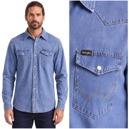 Wrangler Western Shirt Lake regular fit koszula jeansowa