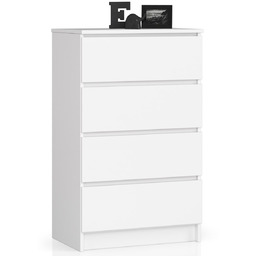Komoda K60, 4 szuflady, biała, 60 99 40