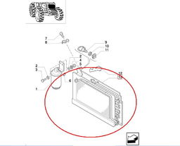 CHŁODNICA KLIMATYZACJI NEW HOLLAND 84468608 - 82013856 -