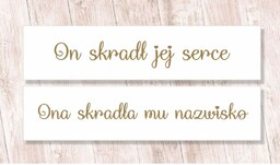Ślubna Tablica Rejestracyjna - On skradł jej serce
