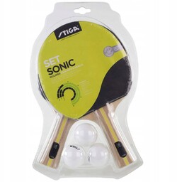 Stiga Zestaw 2xRAKIETKA 3xPIŁECZKA Set Sonic Dwie Paletki