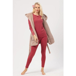 Kamizelka damska krótka z miękkiej dzianiny typu baranek