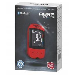 Glukometr Abra Smart BT z nakłuwaczem czerwony +