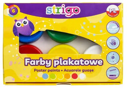 Farby plakatowe 6 kolorów STRIGO